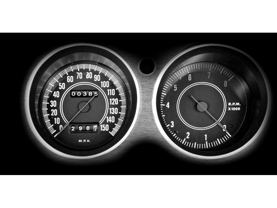 MP-644-BAR-UB-WHT 1964-74 Barracuda Ultra Bright White LED Gauge Light Kit